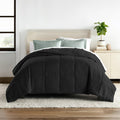 ALISHIBA CASA Hotel Collection 150 GSM All Season Comforter Double Bed AC Blanket/Quilt/Rajai Soft & Breathable Microfiber Lightweight (90 X 100 Inches) - Double Bed Comforter - Black Color Kafalo