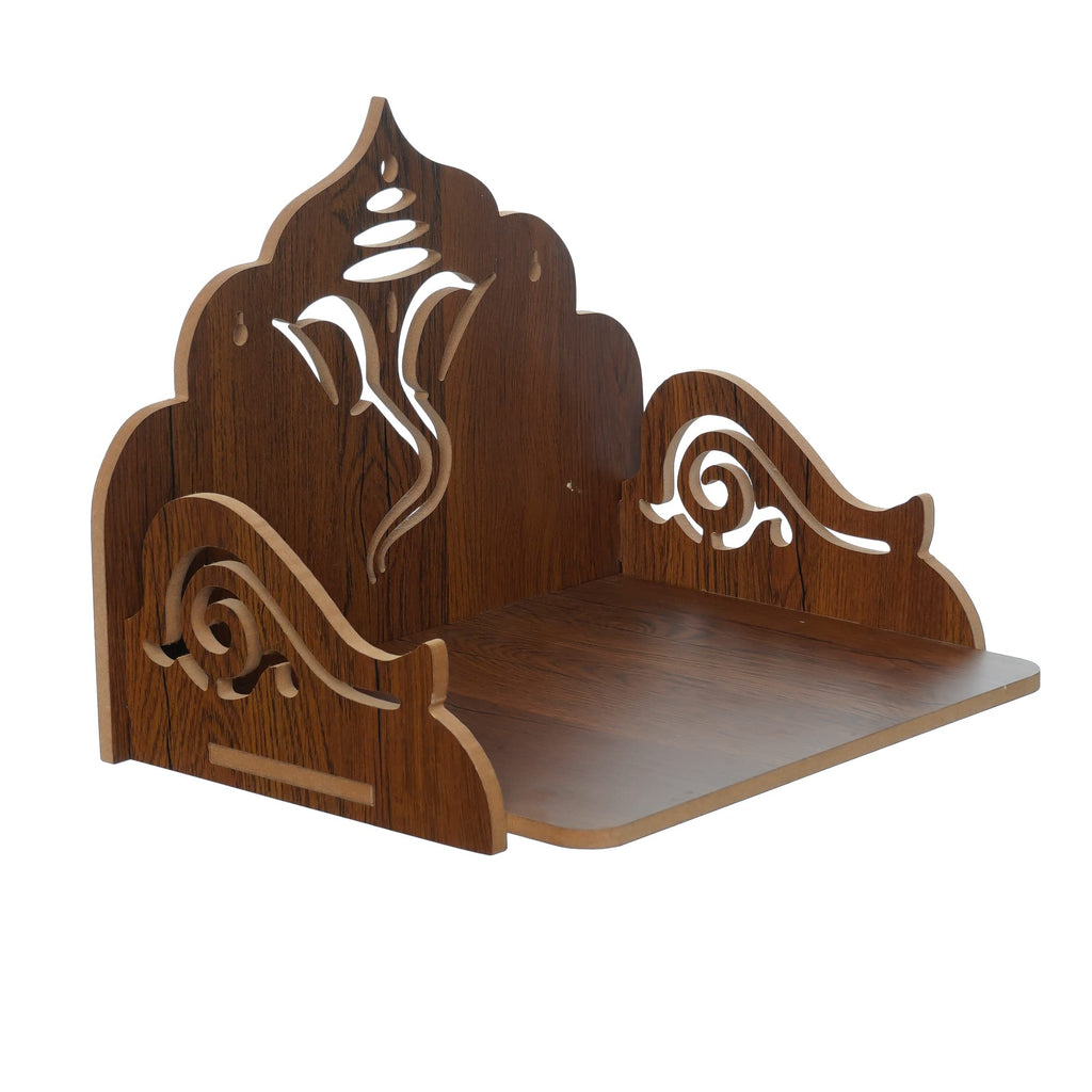eCraftIndia Ganesha Design Wooden Temple for Home Office | Home Temple Pooja Mandir | Small Temple Gift for Diwali Housewarming
