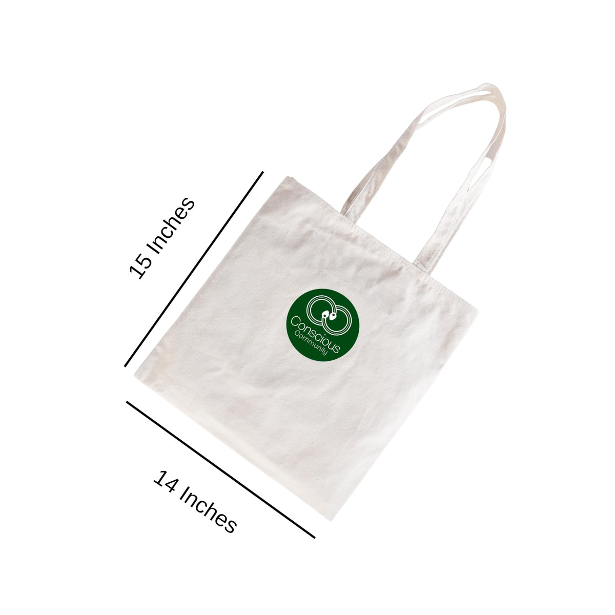 Conscious Community Tote Bag – Reusable Cotton Shopping & Grocery Bag with Sustainable, Washable, Multipurpose Bag Pack Of-4