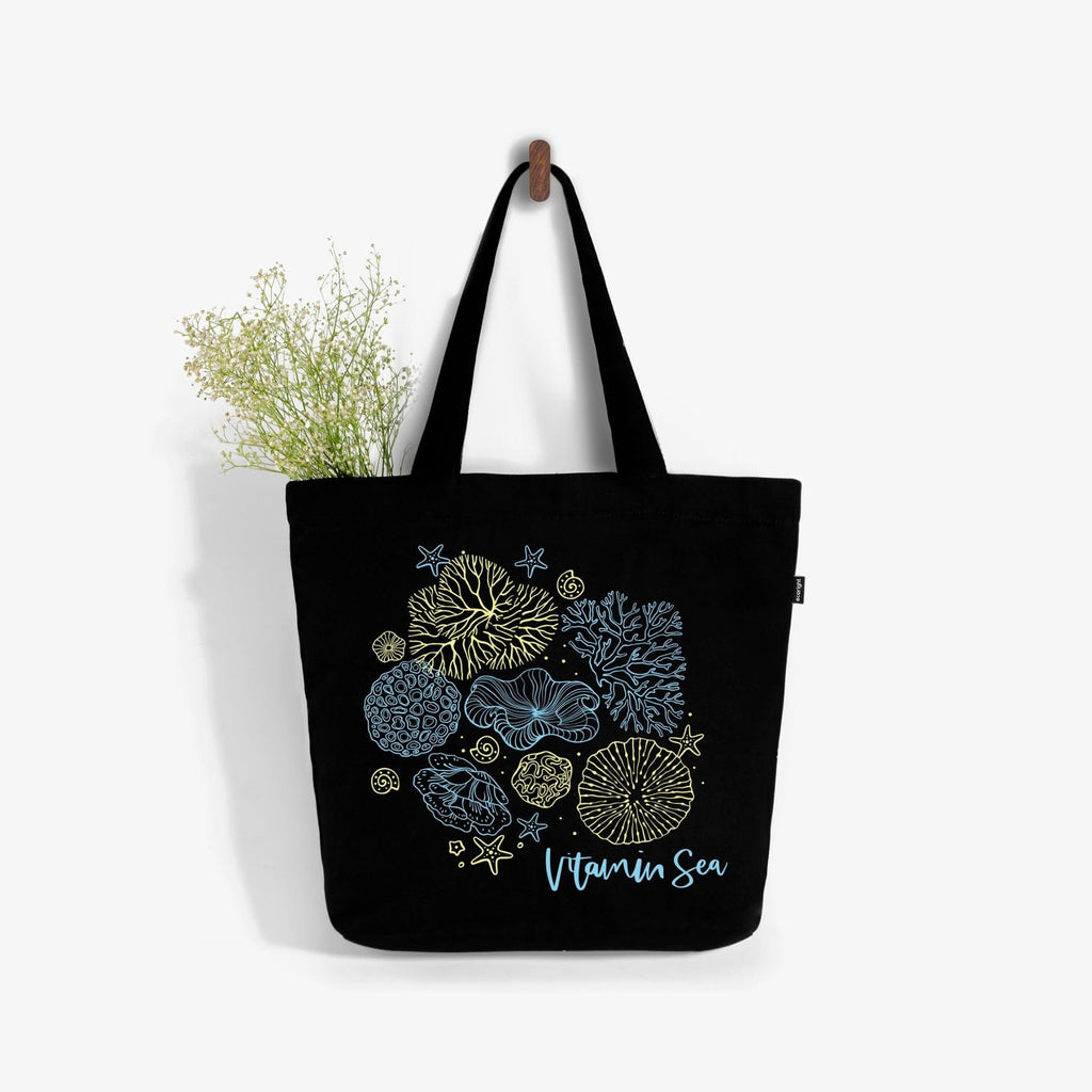Eco Right Large Canvas Tote Bag for Women, Zipper Handbags for Women Inner Pocket for Shopping, Office & Daily Use(Pack of 2)