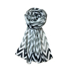 FAHABO Scarf for Women Stylish Printed Cotton Soft Stole | Hijab Scarf | Headscarf | Neck Scarf | Wraps (Grey, Black) Size: 73 L x 35 W