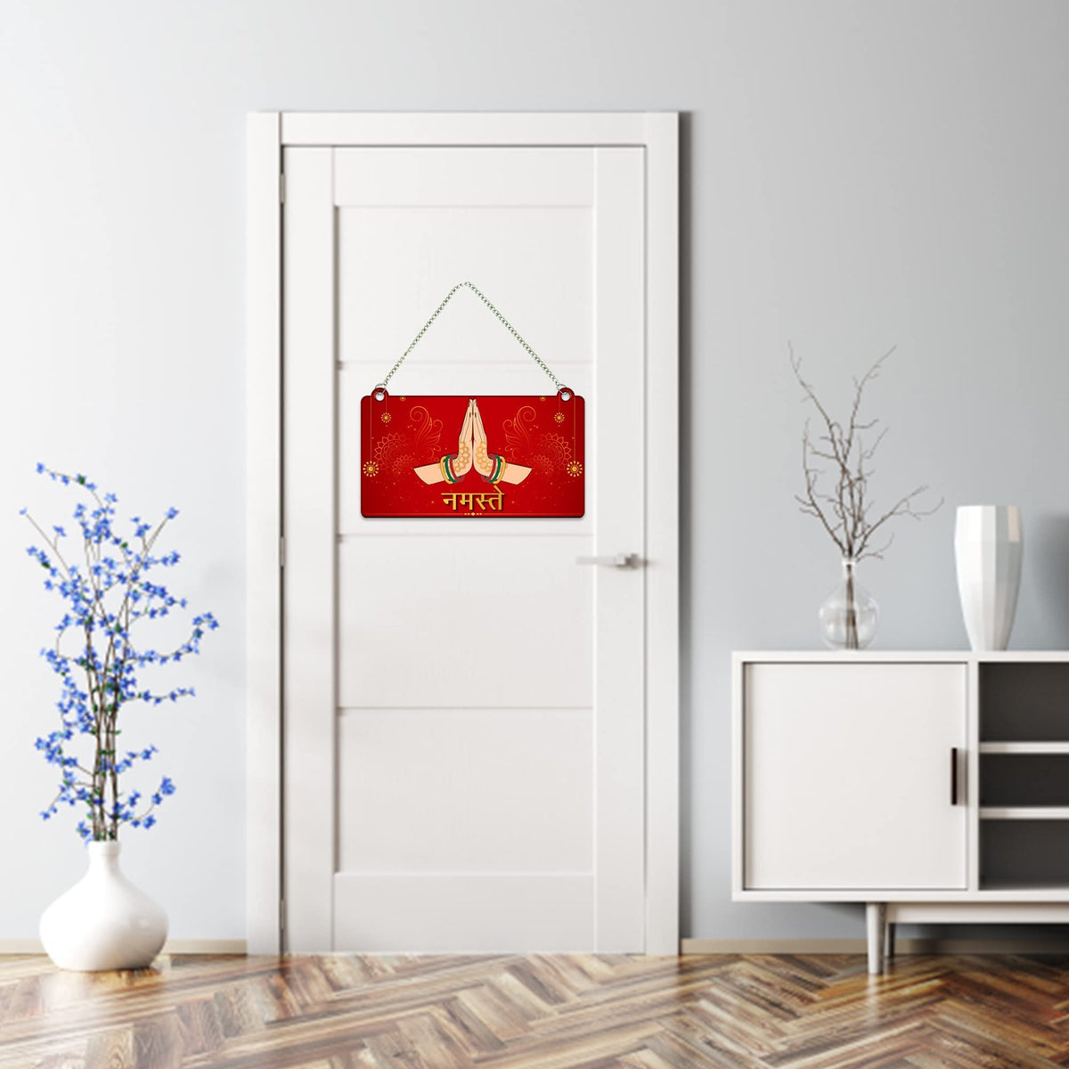 Artvibes Indian Namaste Greeting Wooden Art Decoration Item for Living Room | Festive Decor Art | Wall Art Painting For Hall | Graphic Artwork | Wall Art Print | Unique Gift Items (WH_3506N)