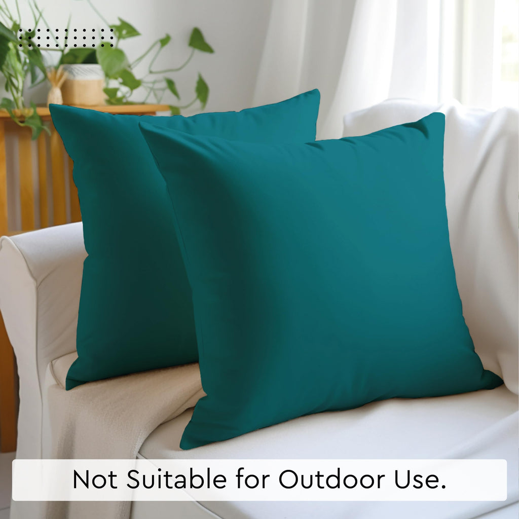 Encasa XO Cushion Covers, No Inserts, Cotton Throw Pillow Cases