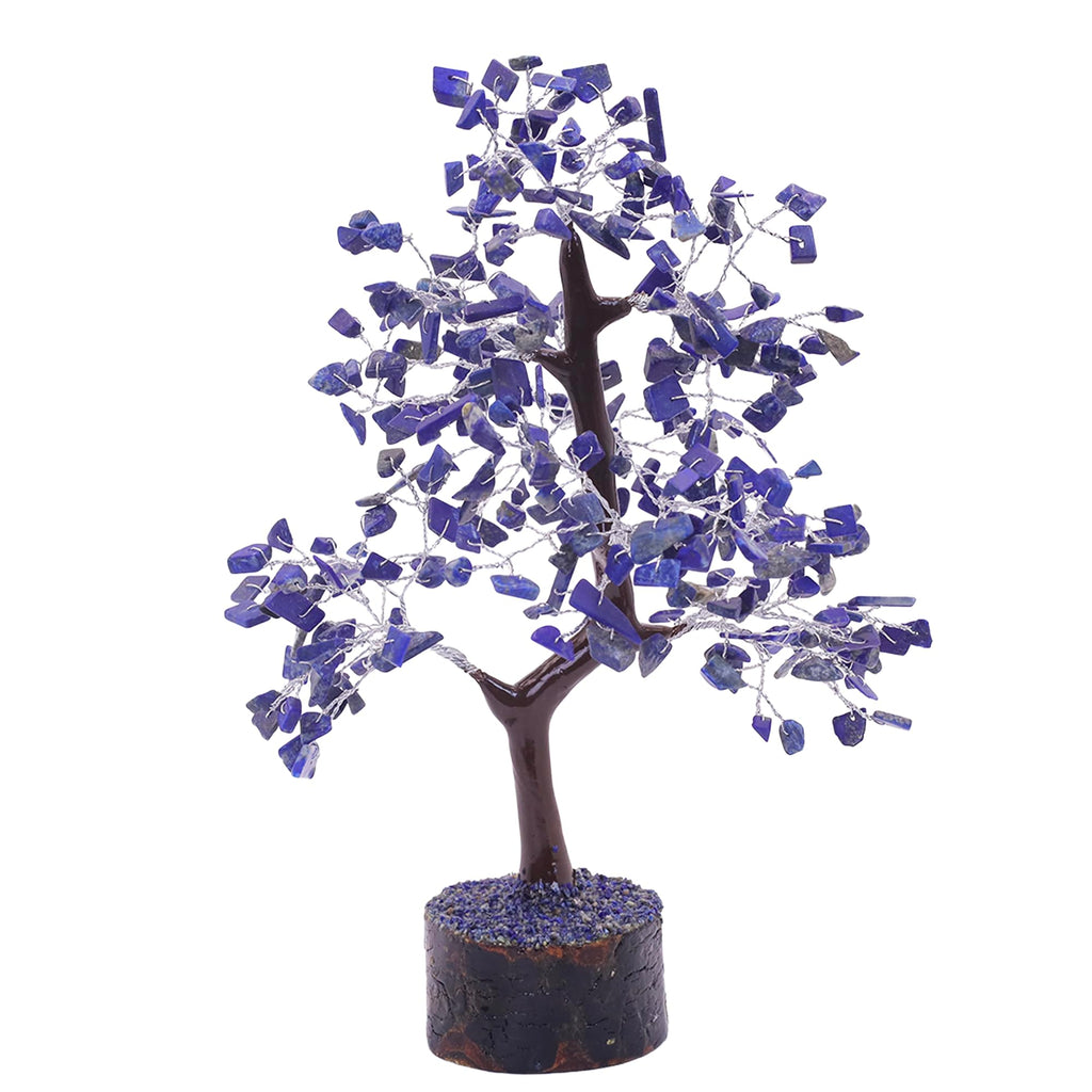 HEALING OF SOUL Amethyst Crystal Bonsai Tree with Silver Wire Branches | Natural Wooden Log Base | Handcrafted Gemstone Tree | Ideal for Home Decor, Meditation Setup & Spiritual Healing Spaces