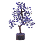 HEALING OF SOUL Amethyst Crystal Bonsai Tree with Silver Wire Branches | Natural Wooden Log Base | Handcrafted Gemstone Tree | Ideal for Home Decor, Meditation Setup & Spiritual Healing Spaces