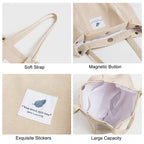 Street27 Korean Canvas Corduroy Tote Bag Casual Work Shoulder Handbags, Multi-Purpose Bag, Sturdy Canvas Bag With Large Capacity, Shopping Bag For Office, College & Daily Use (Green, Womens)