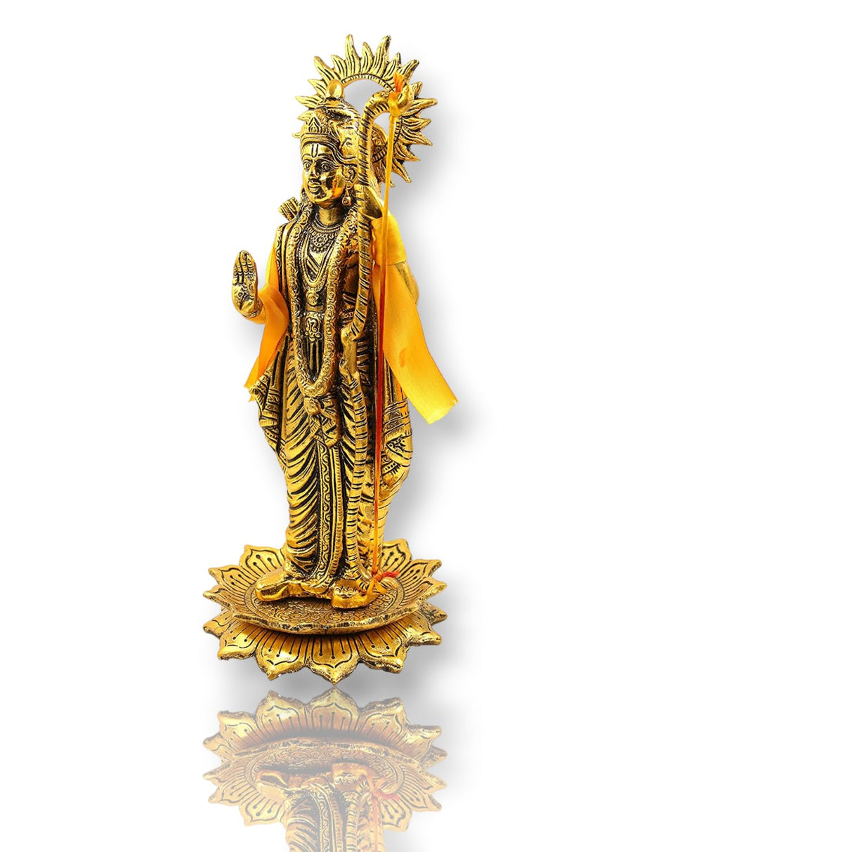 KridayKraft Metal Lord Shri Ram JI Murti for Pooja Room Mandir Temple Showpiece Ram Idol Religious Idol for Home Office Décor Bal Ram Decorative Shopiece Figurines Sculpture for Gifting Purpose