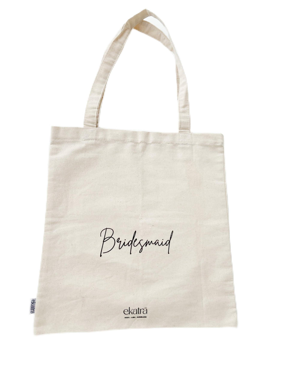 Ekatra Handmade Bridesmaid Cotton Tote Bag, Reusable & Washable