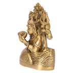 ARTVARKO Brass Lord Shiva Shiv Drinking Halaahal Bhole Nath Idol Statue Home Mandir Puja Temple Gift Gold Color 6.5 Inch