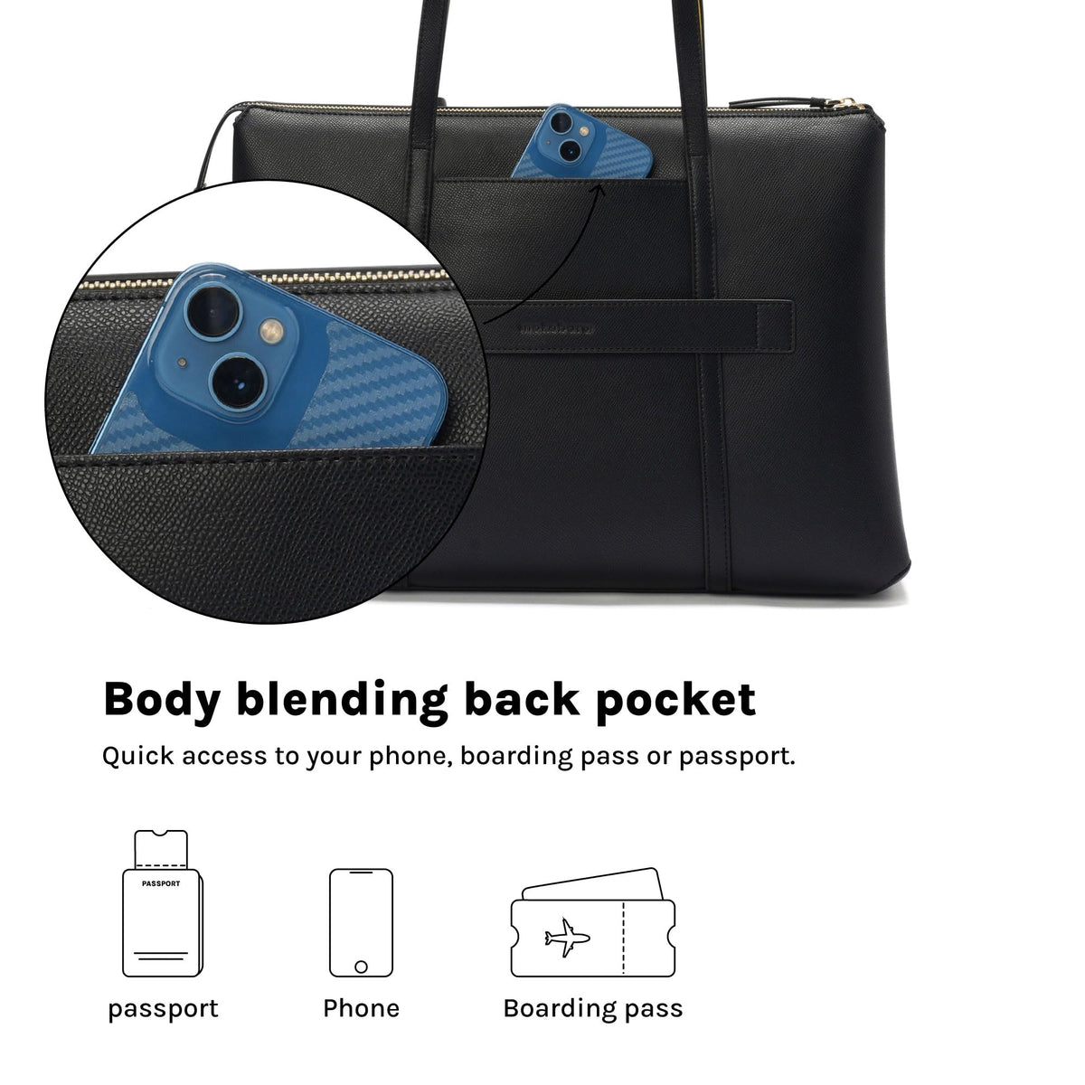 MOKOBARA Easy Going Tote 17L Laptop Bag 14 Inch Office Travel Handbag Black