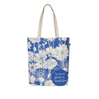 Eco Right Canvas Tote Bags for Women with Zip, College Bag for Girls, 100% Organic Cotton Tote Bag for Shopping, Travel & beach bags for women (Flowers)