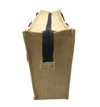 JUTEKA Multicolor spacious Jute Bag with Zipper Closure, Full Size Front Pocket and Large Handles…