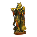 SVARUP Brass Radh Krishna Idol in Multicolor Height 8 Inch