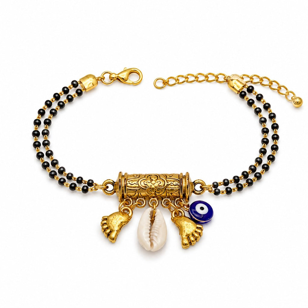 Panchmasi Rakhi Pregnancy Protection Bracelet with Evil Eye & Cowrie Shell