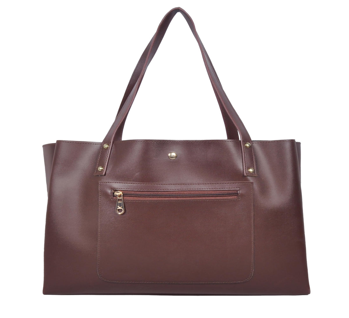 Zutiva tote bag for women office use – Large Capacity Laptop Purse for Work, Professional Shoulder Handbag for Women Stylish PU-Leather Tote for Office, Travel & Daily Use (Brown)