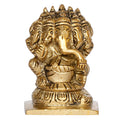 ARTVARKO Panchmukhi Ganesha Bhagwan Brass Idol Five Face Ganesh Statue Ganpati Murti for Temple Puja 3 Inch
