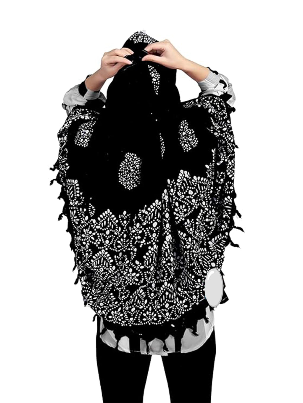 VASTTRAM Women's Pure Cotton Long Scarves Scarf Cum Mask usable for Driver Anti Pollution Full Face Cover With UV Sun Rays Protection
