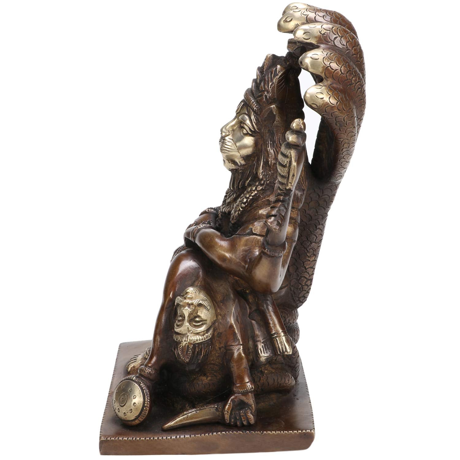 ARTVARKO Antique Brass God Narasimha Statue Lord Religious Idol Home Decor Height 8.5 