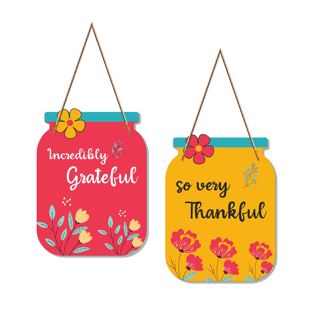 Artvibes Motivational Quotes MDF Wood Wall Hanger Ornaments | Quotes Decor Item | Motivational Wall Decor | Wall Poster | Graphic Art | Gift Items | Office Wall Decoration Items (WH_6807N), Set of 2