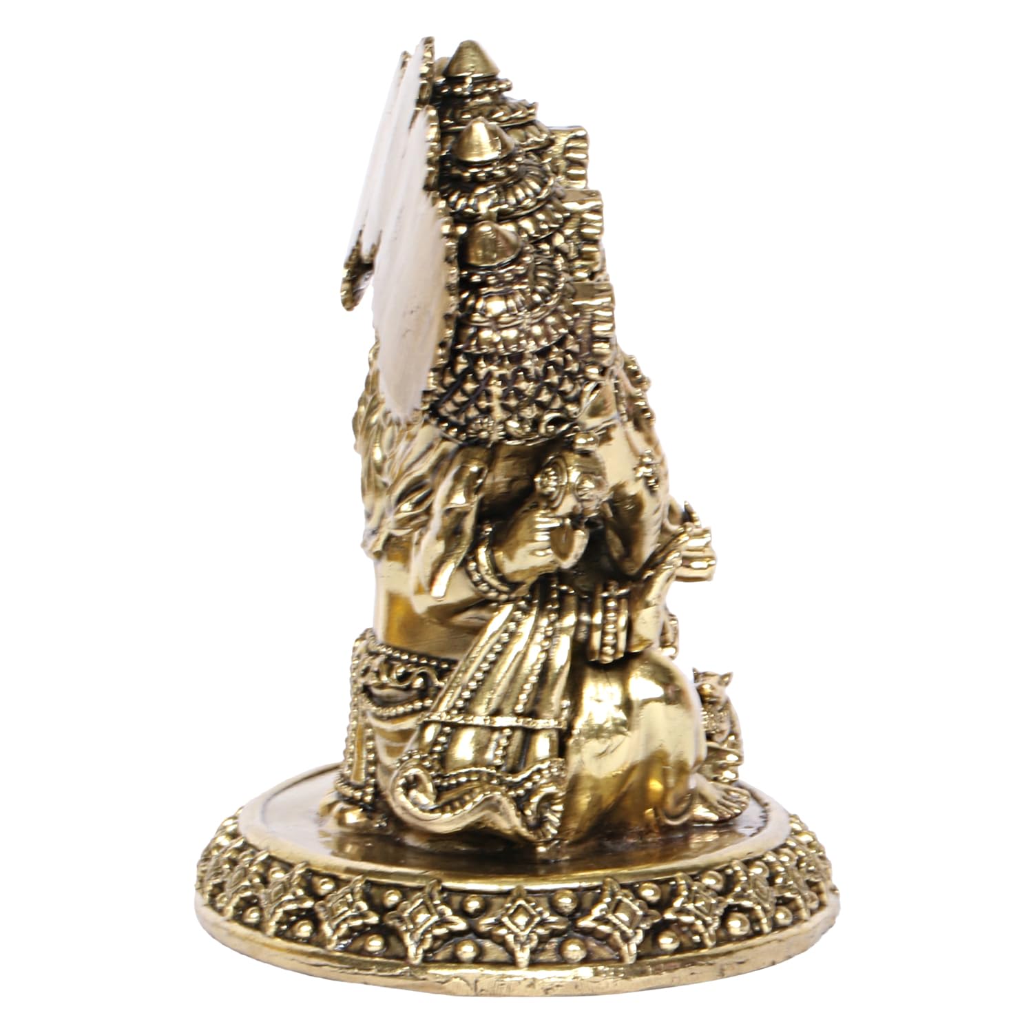 SVARUP Brass Panchmukhi Ganesh Lord Ganesha Murti for Home, Living Room, Office Decor Showpiece for Decoration, Gift 5.5 Inch