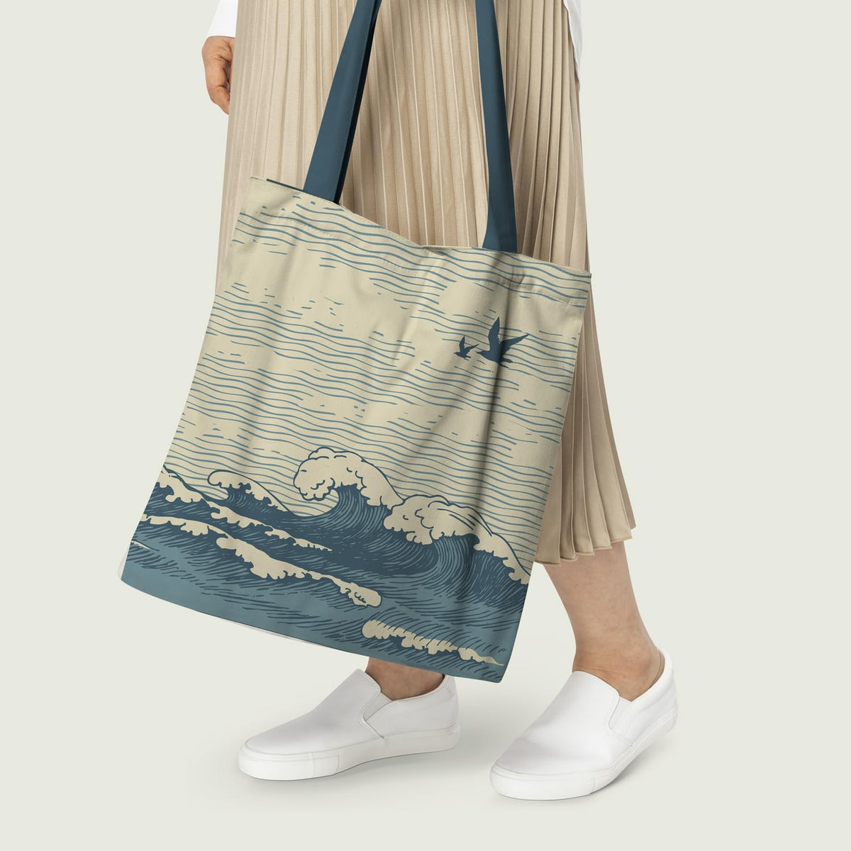 The Purple Tree Beach Dreams Tote Bag with Ocean Theme for Women - 1 Pc, Woman Tote Bag, Eco Friendly Tote Bags, Underwater Wonder Tote Bag, Gifts For Women