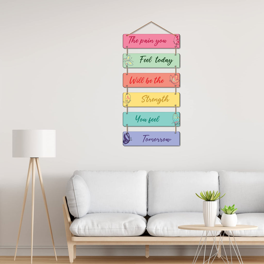 Artvibes The Pain You Feel Today Printed Wooden Wall Hanging | Quotes Decor Item | Motivational Wall Decor | Wall Poster | Graphic Art | Gift Items | Office Wall Decoration Items (WH_3215N)