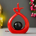 eCraftIndia Creative Modern Spiral Decorative Statue Showpiece (Black Red) | Home Decoration Items for Living Room Bedroom Hall Office Table| Home Decor Gifts for Birthday Housewarming New Year