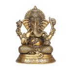 ARTVARKO Brass Ganesh Bhagwan Idol Ganesha Statue Ganpati Murti for Home Entrance Decor Diwali Gift Height 12 Inch