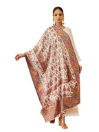 Pashmoda Women Gulbahar Kaani Wool Blend Kashmiri Shawl, Stole, Scarf, Luxury Pashmina Evening Wrap (Size: 101 X 203 CM)