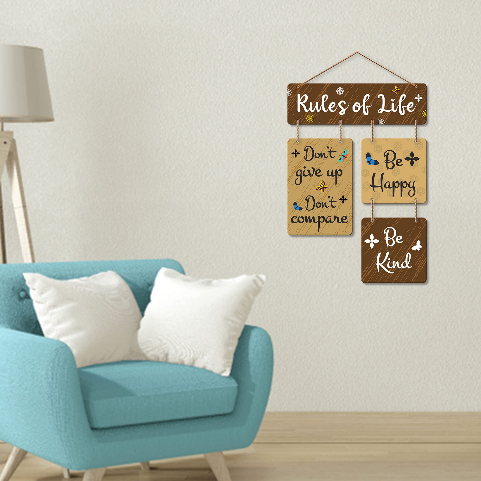 Artvibes Don't Give Up Don't Compare Decorative Wall Art | Quotes Decor Item | Motivational Wall Decor | Wall Accent | Graphic Art | Gift Items | Office Wall Decoration Items (WH_6507N)