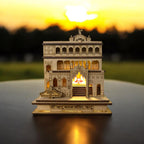 SHRI GOPAL ARTS Shree Khatu Shyam Ji Wooden LED Temple (Khatu Shyam Mandir) (L=4.5, W=4.5, H= 6 inches)