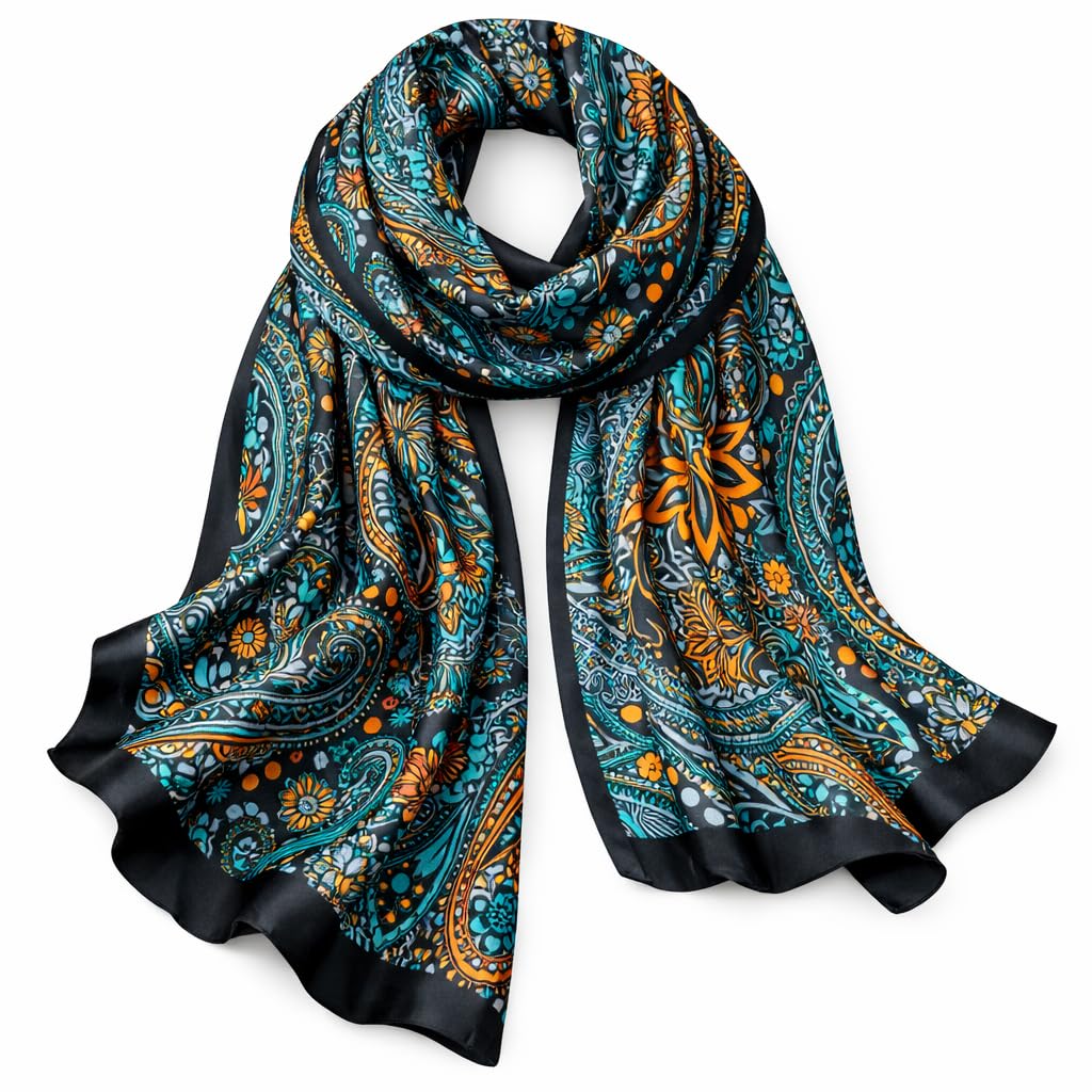 SWANKY Silk Stoles For Women Stylish Latest, Scarf for ladies & Girls, Head Neck Scarves, duppatta for girls (Multi 3)