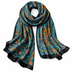 SWANKY Silk Stoles For Women Stylish Latest, Scarf for ladies & Girls, Head Neck Scarves, duppatta for girls (Multi 3)