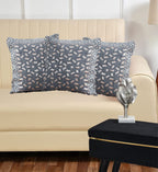 DECOMIZER Jacquard Geomteric Cushion Covers 16 inch x 16 inch Set of 3 Ethnic Motifs Cushion Covers,Design- Bricks,Color- Grey-240 TC