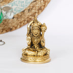 ARTVARKO Brass Bajrangbali Murti Hanuman Ji Idol Statue Home Office Temple Puja 3.25 Inch