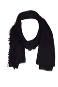 Iba & Isba Women's Plain Crinkled Scarves, Stoles, Hijab (76 x 36 inch) (Black)