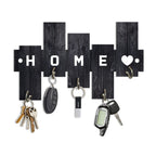 Artvibes Unique Stylish Wooden Key Holder for Wall Decor with Stylish Stainless Steel 5 Hooks Beautiful Key Organizer for Home Decoration(KH_806N)