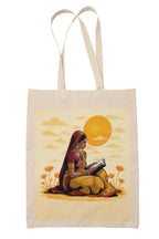 Kalaa Lifestyle Canvas Tote Bag for Women | Premium Cotton Shopping Bag | Eco-Friendly Shoulder Tote for Office, College, Travel & Daily Use and Gifting (Book Reader)