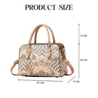 SYGA Women Stylish Tote Bag with Contrasting Colors – Medium Capacity Daily Shoulder Handbag(Khaki)