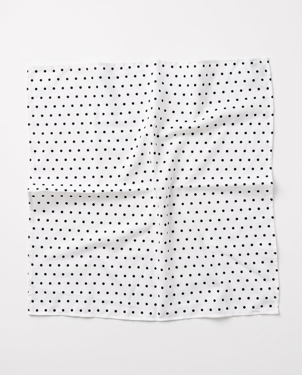 Grey Exim Printed Scarf for Women, 50 x 50 cm Square Polyester Neck, Head and Hair Scarf, Black & White Polka Dot Design, Handbag Accessory