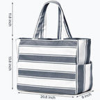 hirTa Cery Tote Bag for Teacher Women Office Girls Work Multipurpose Shoulder HandBag with Zipper Pocket Mostly Use for Travel Grocery Beach Hobo Diaper Changing Sandproof Pool (Bolt Double Grey)