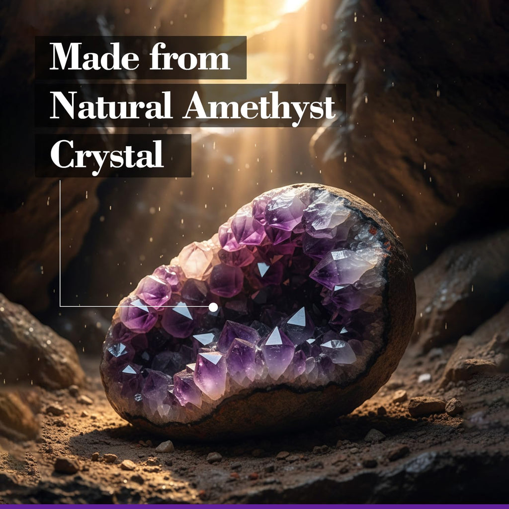BHAGYA G Amethyst Crystal Tree - 200 Beads, Precious Gemstone Tree for Healing & Harmony, Handmade Gift for Home Décor, Meditation & Positive Energy