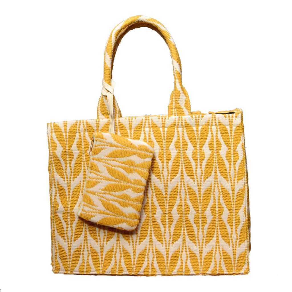 Artklim Box Style Tote Bag | Shoulder Handbag For College Office Daily Use | Gift Item For Women. (Yellow)