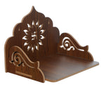 eCraftIndia Flower Swastika Design Wooden Temple for Home Office | Home Temple Pooja Mandir | Small Temple Gift for Diwali Housewarming