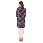 BRAVEZI Women's Woolen Floral Design Printed Shawls (Blue)