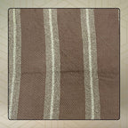 FAHABO Scarf Woman Pleated Stripes Woven Cotton Scarves with Tassels | Hijab Scarf | Headscarf | Neck Scarf | Stoles | Wraps (Brown with Green Stripes)