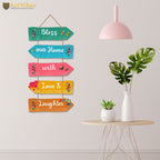 Artvibes Home Quotes Decorative Wall Art Mdf Wooden Wall Hanger For Living Room | Bedroom | Gifts | Wall Hangings For Home Decoration | Modern Decor Items | Art Painting (Wh_7303N), Set Of 5