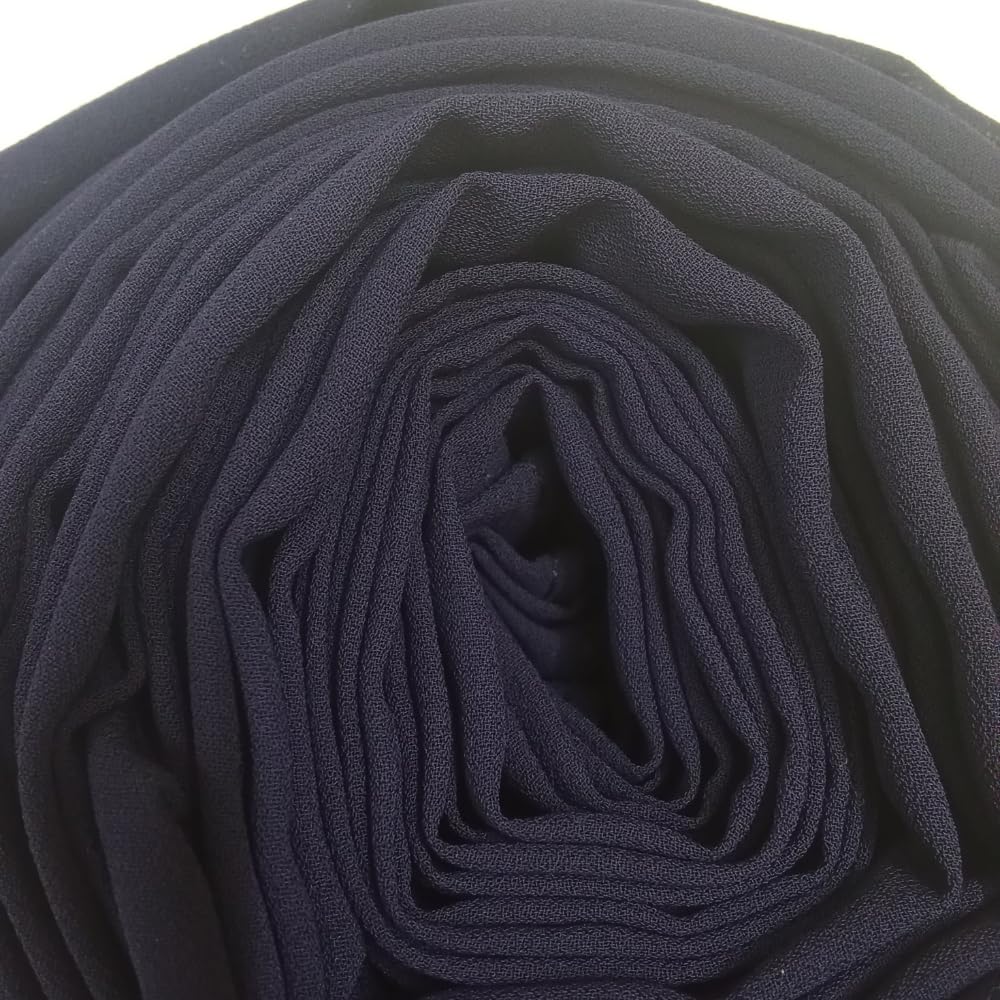 Trending Combo of 2 Muslim Women Malaysian Soft Plain Chiffon Georgette Fancy Hijab/Scarves/Shawl/Stoles/Duppatta/Solid head Wrap College Girls Abaya Scarf Collection (Navy Blue, Pista Green)