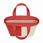 Lify Canvas Mini Tote Bag for Women | Small Handbag Purse with Zipper & Inner Pocket | Lightweight Cotton Canvas Craft Bag for Daily Use, Travel, Shopping & Gifting (1 Piece) (Red)