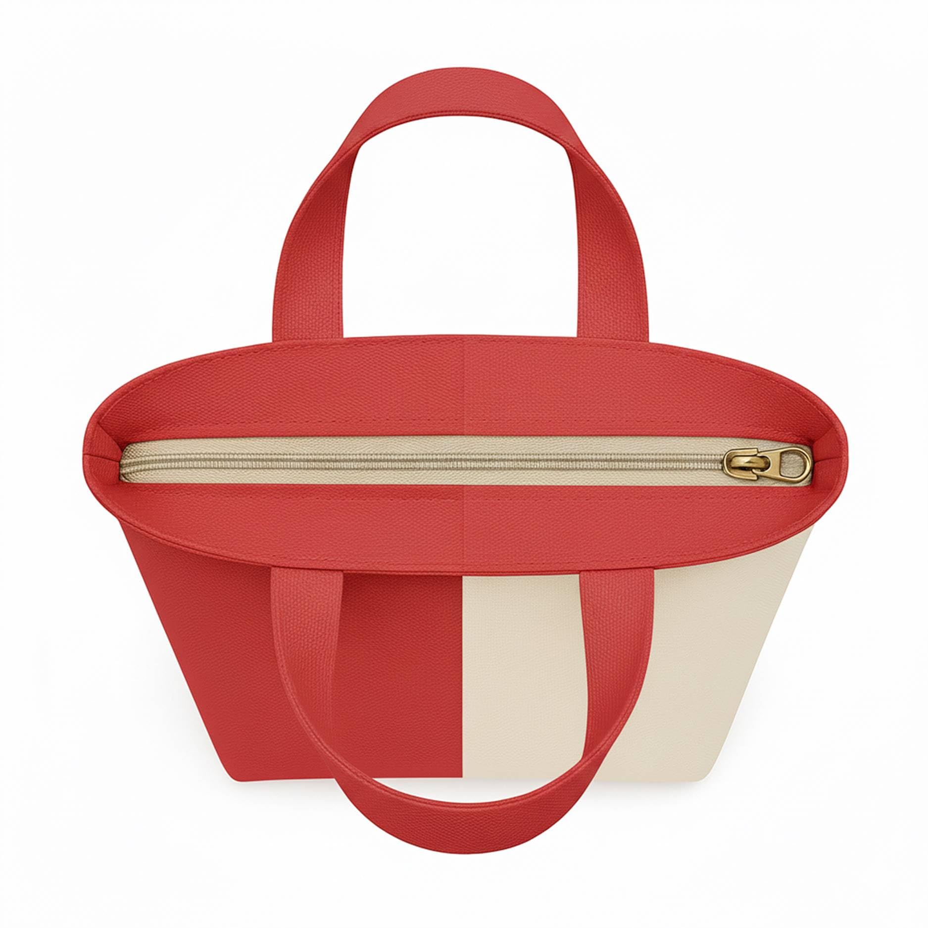 Lify Canvas Mini Tote Bag for Women | Small Handbag Purse with Zipper & Inner Pocket | Lightweight Cotton Canvas Craft Bag for Daily Use, Travel, Shopping & Gifting (1 Piece) (Red)